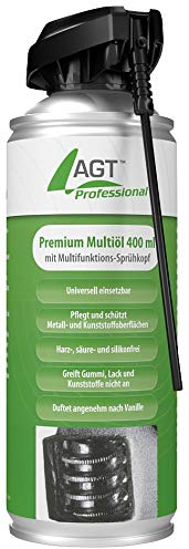 AGT Professional Kettenöl: Premium-Multiöl mit Multifunktions-Sprühkopf, 400 ml (Kontaktreiniger, Kettenspray, Motorrad)