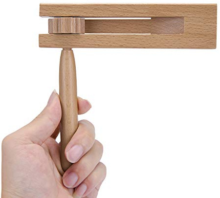 2 Pack Wooden Ratchet Noise Makers, Traditional Mexican Matraca for Graduation, Football Games, Parties and Sporting Events
