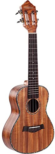 YHRJ Ukulelen Konzert Hochwertige Akazie 23/26 Zoll Ukulele, Tragbare 4-saitige Kleingitarre für Erwachsene, Carbon Saiten + Aufbewahrungstasche (Color : Brown, Size : 26 inch)