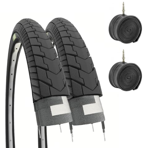 ECOVELO 2 Copertoni 24 X 1.75 Camere Reifen schwarz Fahrrad 24x1.75 (47-507), Einheitsgröße