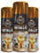 Classic Signature - 3 x Metallic Deep Copper Spray Paint 400ml Multi-Purpose Use, Spray for Metal and Wooden Furniture, Ornaments, Decorative Items and Much More for Interior & Exterior