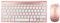 Jectse Wireless Keyboard Mouse Combo, 78 Keys Ultra Slim Portable Ergonomic Keyboard with Wireless Mouse Computer Keyboard Mouse for Laptop(Rose Gold)