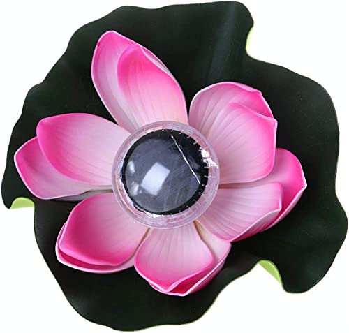 Yeehliny Schwimmende Blumen Künstliche Lotus Licht, Solarbetriebene Lotus Laterne, Wasserdicht solarlampen Lotusblüten-Licht, LED Solar-Licht für Aquarium Terrasse Garten Pool Garten Teich (A)