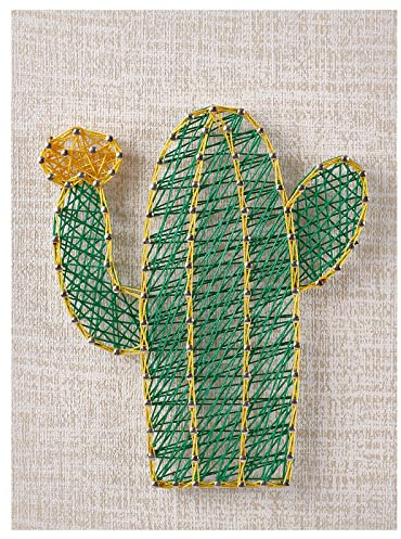 WEBEEDY DIY String Art Kit Für Anfänger DIY Cactus Craft Kit Für Feiertage Einzigartiges Geschenk Kaktus Nagelmalerei String Art Für Kinder Studenten Erwachsene Zuhause Wanddekoration