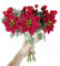 HGUIM 10 künstliche Weihnachtssterne mit Beeren, 32 cm, Seide, Weihnachtsblumenstrauß, rote Weihnachtsstern-Sträucher für Vase, Zuhause, Tisch, Fensterdekoration