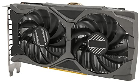 Zunate GTX1660S-Grafikkarte, 6 GB Speicher GDDR6 1785 MHz GPU-Taktung 192-Bit-Desktop-Grafikkarte mit Zwei Lüftern, 1 HDMI 3 Displayport-Schnittstelle, PCI Express 3.0