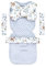 Sitzauflage Kinderwagen Einlage - Buggy Auflage Sitzeinlage für Kindersitz atmungsaktiv universal Set mit Gürtelschutz 75 x 35 cm Weiß Hirsch