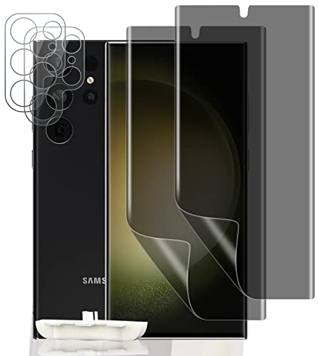 MiKoyi Sichtschutz Schutzfolie für Samsung Galaxy S23 Ultra 5G, Privacy Displayschutz Screen Folie Blendschutz Anti Spy Kameraschutz 9H Härte [Positionierhilfe] für Samsung Galaxy S23 Ultra 5G