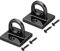 PATIKIL Pad Eye Plate U Hooks, 2 Pack Metal Ceiling Hook Wall Mount Loop with Screws Hardware Ring Hooks for Hanging Ropes in Queue Barrier, Black
