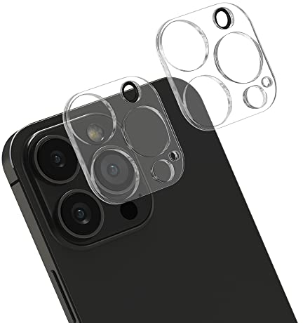 kwmobile Camera Lens Protector Compatible with Apple iPhone 13 Pro/iPhone 13 Pro Max (2 Pack) - Clear Tempered Glass Phone Lenses Protectors