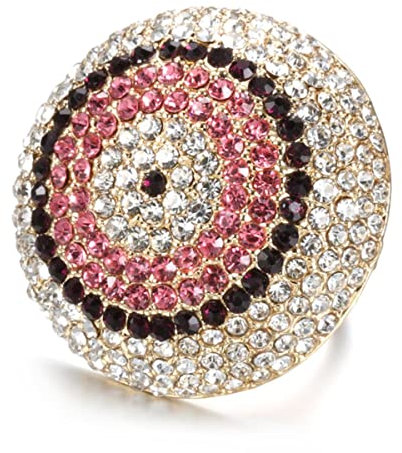 YAHOYA Mode bunt Kristall Frauen große Ringe Gold Farbe Marokko Bankett Ehering Statement Schmuck Kristall Geschenk