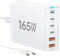 Caricatore USB C Multiplo, Caricabatterie Multiplo [4USB-C + 2USB-A]. Caricatore PD, stazione di ricarica a 6 porte compatibile con iPhone/Samsung/Google/Xiaomi/Laptop/Tablet ecc-Bianco