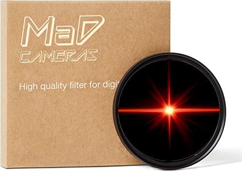 MaD Cameras Star Effect Camera Lens Filter - Adds sparkle to light points for fasion/Nightscape (58mm, 6 Point)