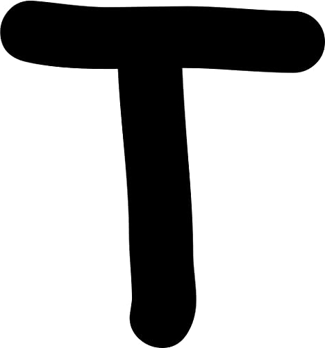 Kleckerliese Buchstaben Aufkleber 20 cm Einzel – seidenmatte Alphabet Sticker A–Z für Kinderzimmer, Wand, Tür, Möbel & Auto – selbstklebend & konturgeschnitten – T – Farbe Schwarz