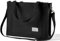 BROADREAM Sac à bandoulière en velours côtelé pour femme - Avec fermeture éclair - Décontracté - Esthétique - Bandoulière amovible - Pour l'école, le travail, la vie quotidienne, XL - Noir, L,