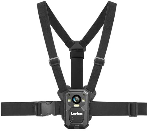 Losfom Body Camera Vest Mount,Adjustable Chest Strap Belt for All Brand Body Worn Camera,Dual Shoulder Body Cam Mount for Police,Sports,Hiking