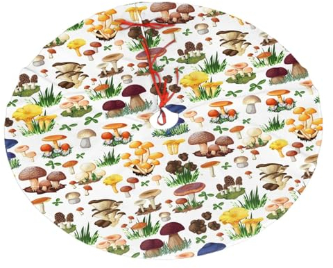 Japanische Malerei Pilz Weihnachtsbaum Rock, Weihnachtsbaum Matte Basis Abdeckung Weihnachten Ornament Für Festliche Urlaub Party Dekoration