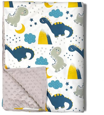 Coperta per Bebè con Retro in Velluto di Fagioli -70 x 100 cm Coperte di Peluche Neonati, Morbide Coperta di Sicurezza Neonato, Coperta in Pile per Carrozzine, Copertina da Culla a Doppio Strato (A)