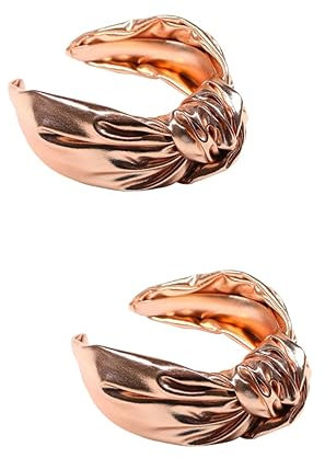 Housoutil 2 Pezzi Cerchietto Largo Per Alla Moda Cerchietto Lucido Per Feste Quotidiane Fidanzamento Oro Rosa