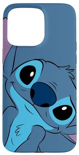 iPhone 15 Pro Max Disney Lilo and Stitch Cute Stitch Face Slate Gray Case
