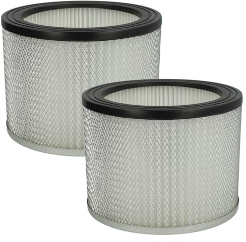 vhbw 2x Faltenfilter Ersatz für ROWI 212010019 für Staubsauger | Filter, Patronenfilter, weiß silber