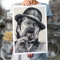André Hazes 01 Poster 50x70 cm grau Farbton