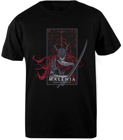 Malenia Blade of Miquella Schwarzes Basic-T-Shirt Für Herren Aus Baumwolle