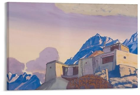 KOOHTAA Nicholas Roerich O.m Mani Padme Hum Kunstposter Gemälde, Bild, Druck, Leinwand, Poster, Wandfarbe, Kunstposter, Dekor, moderne Wohnkunstwerke, 30 x 45 cm