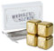 Onebttl Whiskey-Steine Golden mit Initiale - 4 Stück Edelstahl-Eissteine, einzigartiges Geschenk für Männer und Frauen, perfekt für Whisky-Liebhaber zu Weihnachten, Geburtstag - S