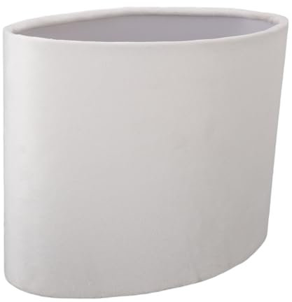 Ovale Lampenschirme für Tischlampen, E27 E14 Stoff-Lampenschirm, aufsteckbare Lampenabdeckung, Schirm-Zubehör für Tisch-/Steh-Pendelleuchte (White)