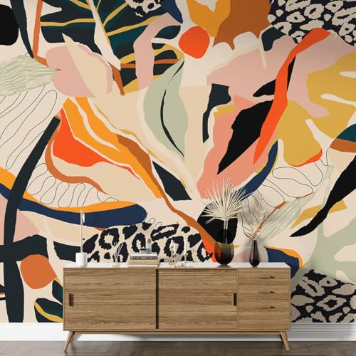 Lumalea - Papier peint panoramique Feuilles Design - Largeur 260 cm x Hauteur 245 cm