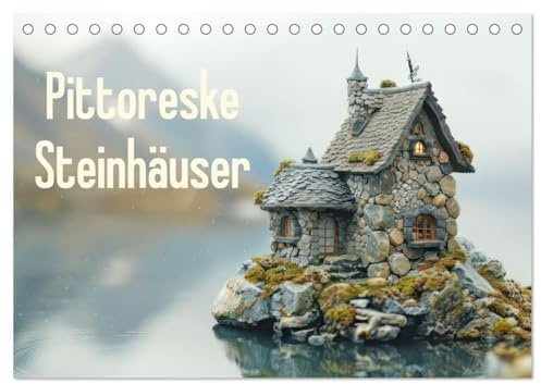 Pittoreske Steinhäuser (Tischkalender 2026 DIN A5 quer), CALVENDO Monatskalender: Der Charme alter Hausbauten (CALVENDO Orte)