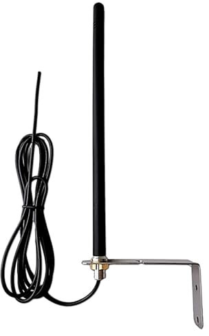 TFixol 868 mhz Esterna Estensibile Distanza di Telecomando fino a 200 Metri Garage Porta Cancello Aerea, SMA-Maschio Omni Dispositivo Ricevitori Sistema di Allarme 25 m Lunghezza Cavo Nero 868 MHz