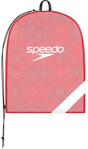 Speedo Erwachsene Unisex XL Mesh Bag Sportausrüstungstaschen, Rot, Einheitsgröße