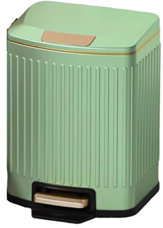 7 Litre Pedal Bin, Fingerprint Proof Kitchen Bin With Soft-close Lid, Metal Rubbish Bin With Foot Pedal And Removable Inner Bucket(Green,10L 23.5 * 18.5 * 34.5cm)