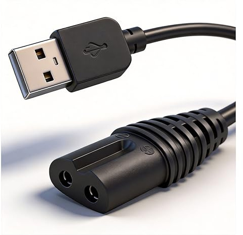 Panlouting Ersatz 12V USB Ladekabel Ladegerät für Epilierer kompatibel mit Braun Silk-épil 9 Flex 5 7 9
