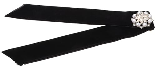 TEHAUX Broche pour Femmes Mode Grosse en Tissu Noir Nœud Décoratif Délicat, Accessoire Élégant pour Cafés et Hôtels, Ajoutant Raffinement et Élégance