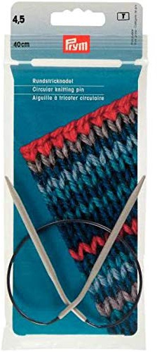 Prym 211275 Rundstricknadeln ALU 40 cm 4,50 mm grau