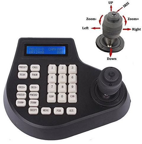 Best Discount® LCD Display 4D CCTV Joystick Keyboard Controller for PTZ Speed Dome Security Camera Control