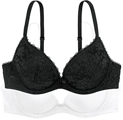 Dorina Damen Celine Leicht Gepolsterter Demi-BH – Bügel-BHs mit Geformten Cups, Florales Spitzendesign und Stützenden U-Rückenflügeln, Elfenbein, 70D