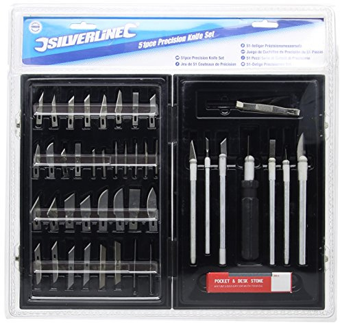 Silverline 251239 Hobbymesser, 51-tlg. Satz 51-tlg.