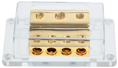 Verteilerblock 1 x 50 mm² + 2 x 20 mm² Eingang + 4 x 20 mm² Ausgang