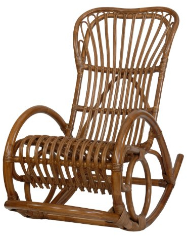 korb.outlet Schaukelstuhl Relax aus Rattan Farbe Braun DE