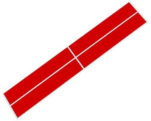 Alamor 4Pcs Auto Fender Hood Streifen Vinyl Grafiken Aufkleber Aufkleber Für Dodge Charger 2011-17 -Red