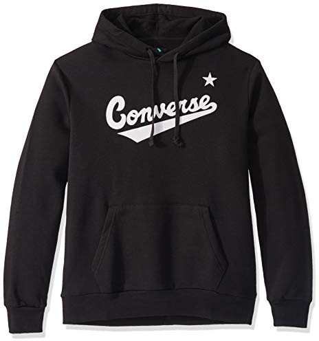 Converse Unisex-Erwachsene Sweatshirt Kapuzenpullover, Schwarz, Medium