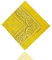 ledermodefashion 3er 6er 12 er Set Bandana Tuch versch Farben 100% Baumwolle Kopftuch Halstuch Nickituch Schal (Gelb)