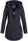 Eight 2 Nine Damen Softshelljacke LETN-041 Kurzmantel mit Kapuze night navy (001) S