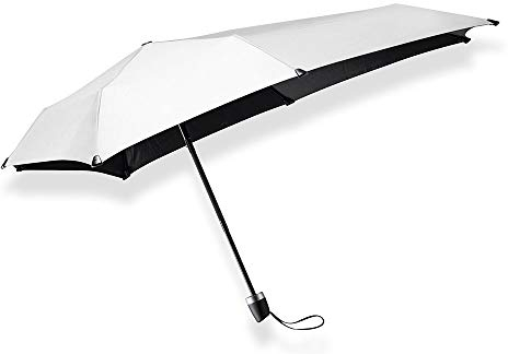 senz ° mini foldable storm umbrella shiny silver