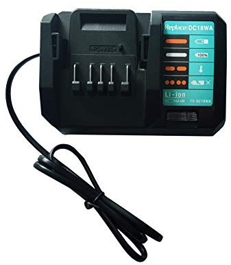 DC18WA Replacement Charger Compatible with for Makita 14.4V-18V Li-ion Power Tool Battery Pack Fast Charger BL1813G BL1811G BL1820G BL1830G BL1840G BL1413G BL1415G BL1411G BL1440G 196375-4