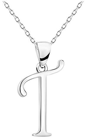 Sofia Milani - Damen Halskette 925 Silber - T Buchstaben Anhänger - 50351